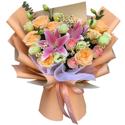 泰安11朵玫瑰桔梗百合，陪你每个季节